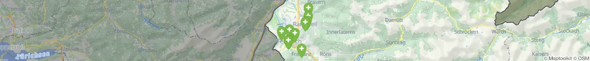Map view for Pharmacies emergency services nearby Rankweil (Feldkirch, Vorarlberg)